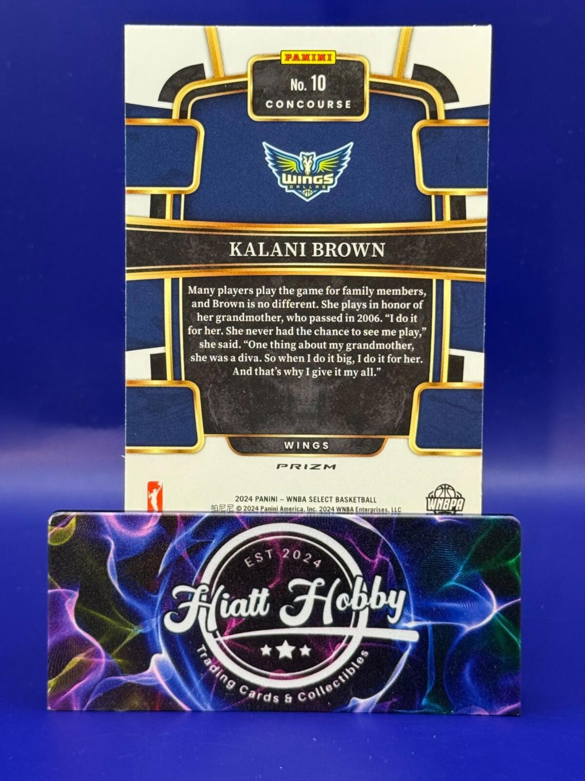 2024 Panini Select WNBA - Concourse #10 Kalani Brown - Silver Holo