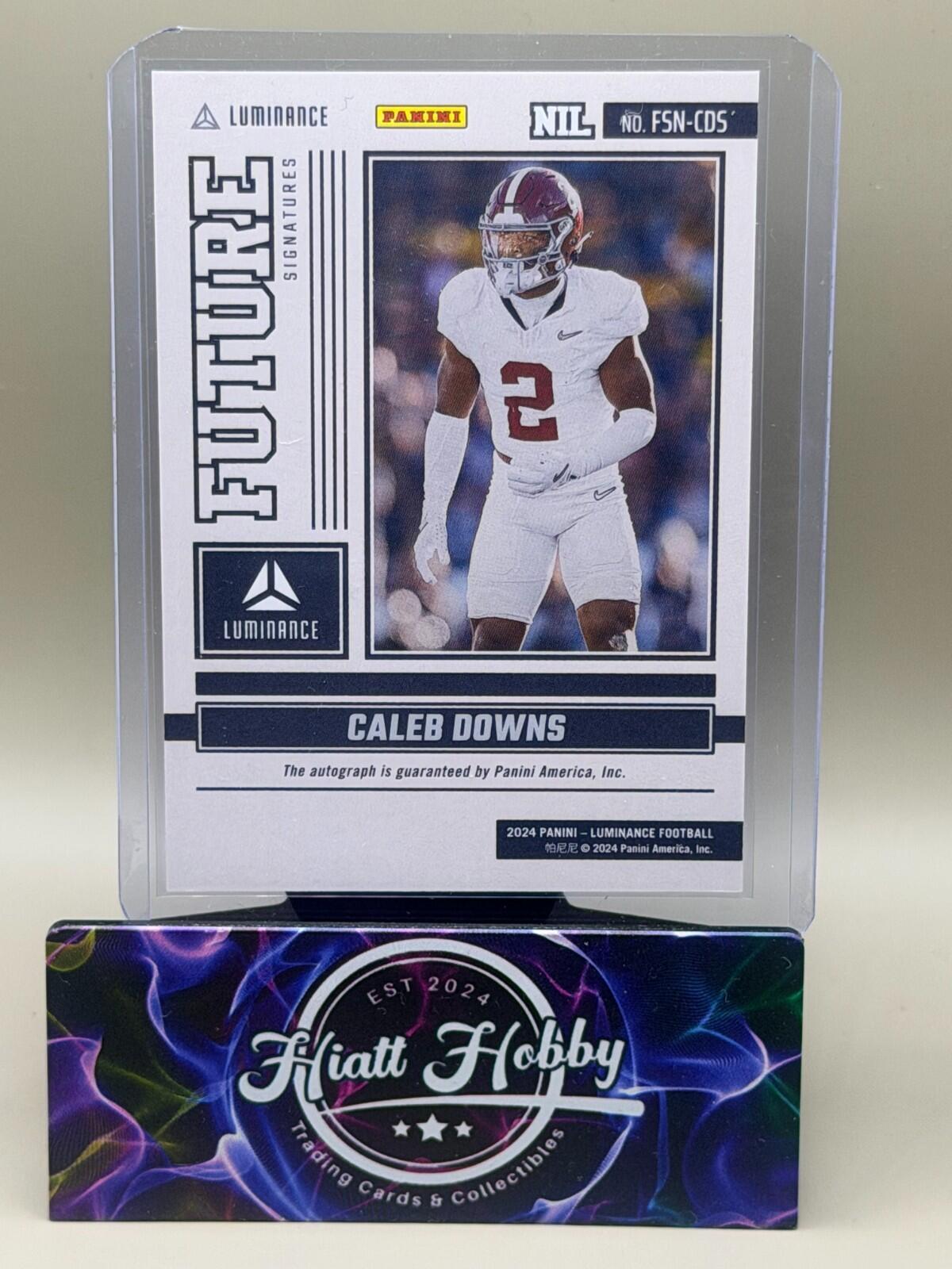 2024 Panini Luminance - #FSN-CDS Caleb Downs Future Signatures (RC, AU)