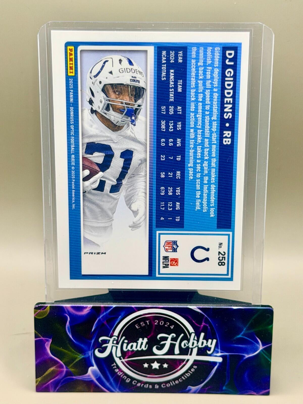 2025 Panini Donruss Optic - #258 DJ Giddens - Green Velocity (RC)