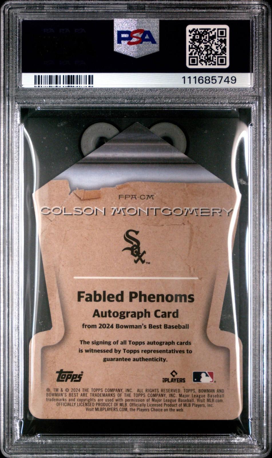 2024 Bowman's Best - Colson Montgomery - Fabled Phenoms Auto /99 (RC, AU) PSA 9