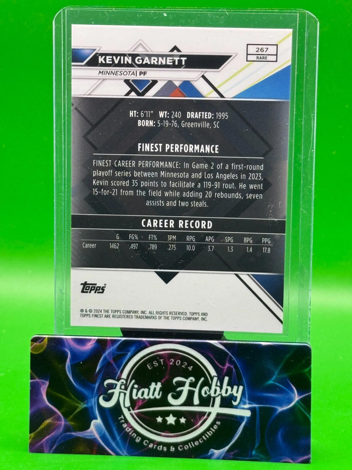 2023-24 Topps Finest - Kevin Garnett #267 - Red/Black Vapor 1/10 - 1st on Print