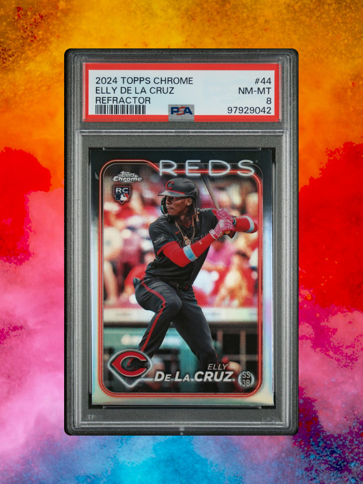 2024 Topps Elly De La Cruz #44 Refractor - PSA 8