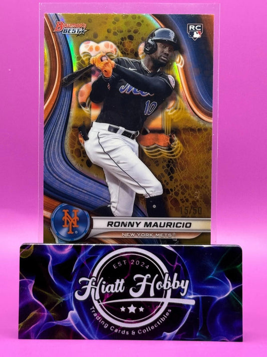 2024 Bowman's Best - Ronny Mauricio #41 - Gold Refractor /50 (RC)