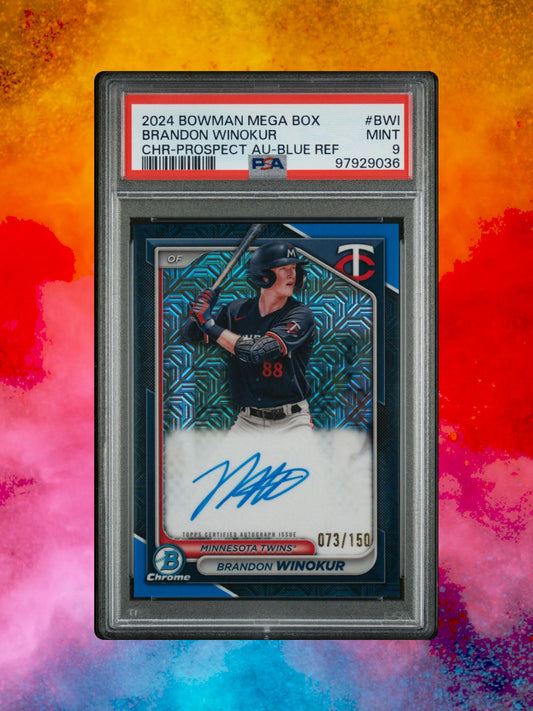 2024 Bowman Chrome Brandon Winokur #BMA-BWI - Blue Mojo Auto /150 - PSA 9