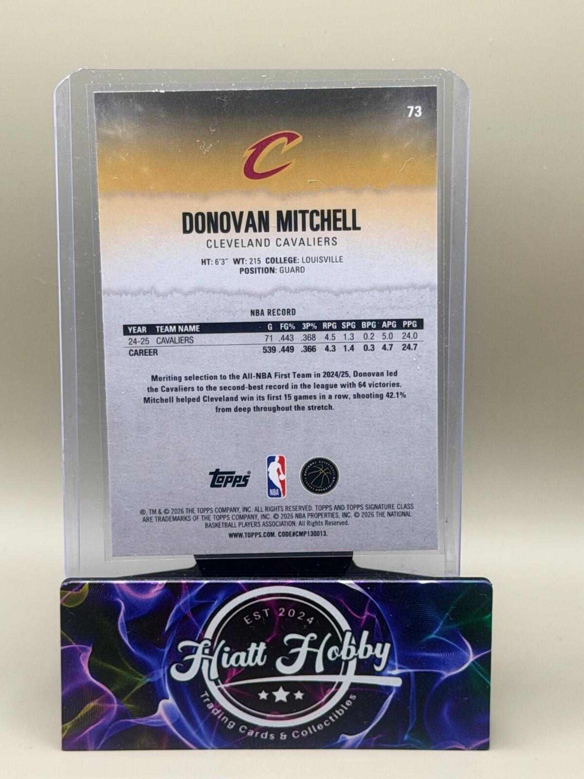 2025-26 Topps Signature Series Basketball - #73 Donovan Mitchell - Chrome