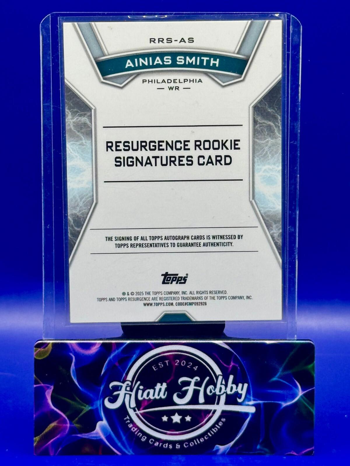 2024 Topps Resurgence - Ainias Smith #RRS-AS - Refractor Auto (RC, AU)