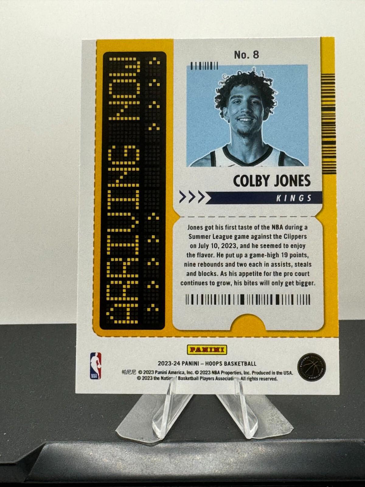 2023-24 Panini NBA Hoops - Arriving Now #8 Colby Jones (RC)