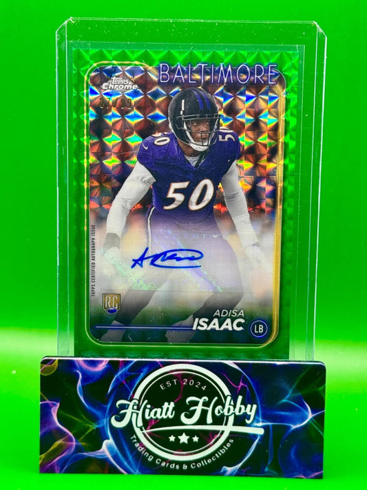 2024 Topps Chrome - Adisa Isaac #RA-AIS - Green Geometric Auto /99 (RC, AU)
