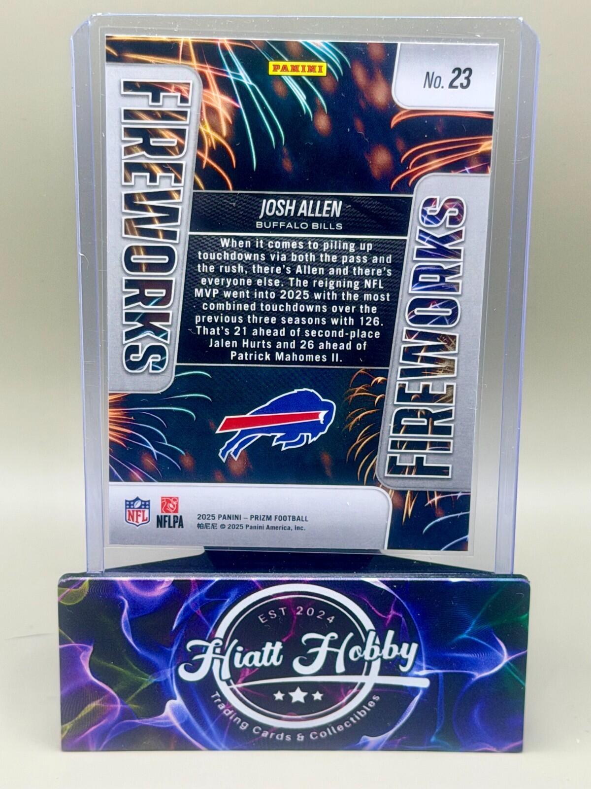 2025 Panini Prizm Football - #23 Josh Allen - Fireworks