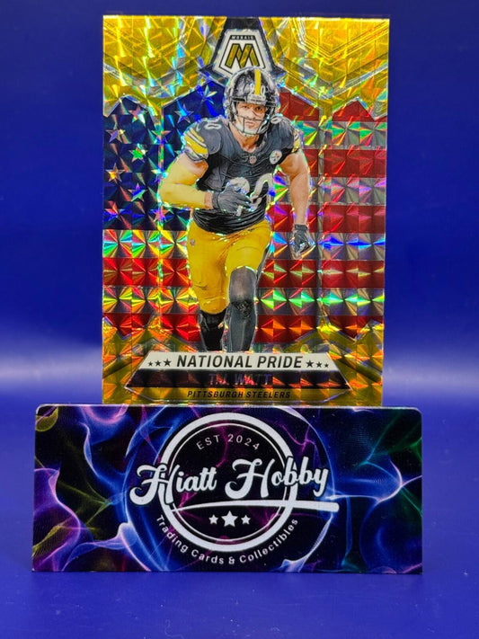 2024 Panini Mosaic - National Pride Reactive Yellow Mosaic Prizm #266 T.J. Watt