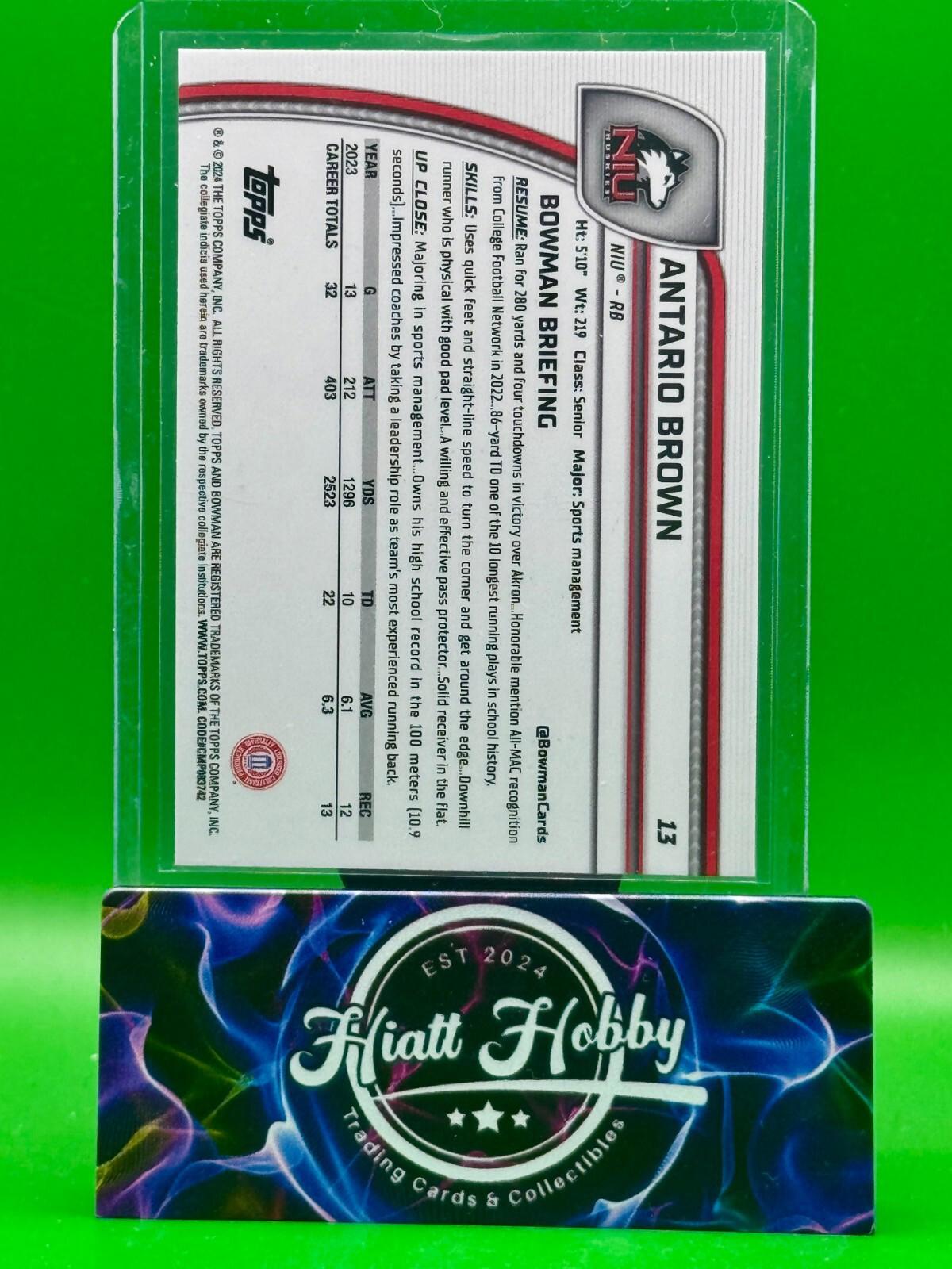 2024 Bowman Chrome Sapphire University - Antario Brown #13
