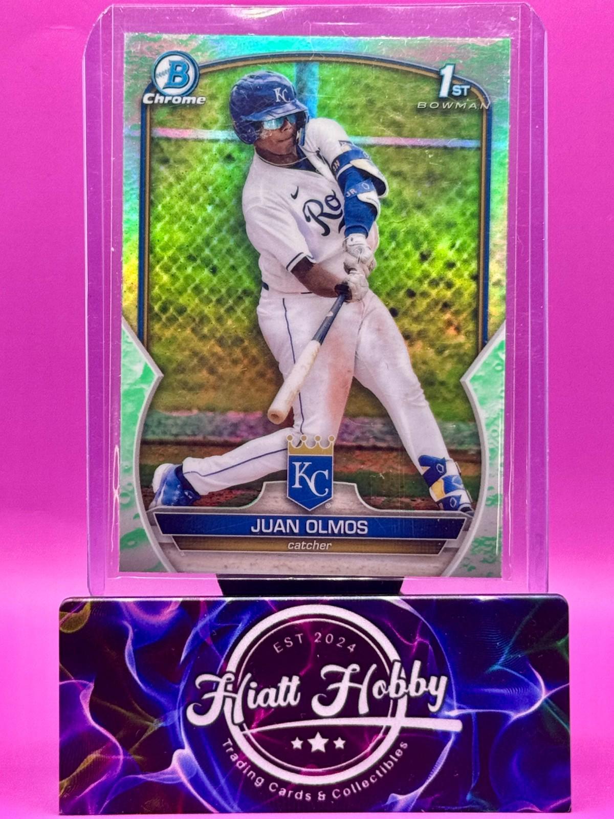 2023 Bowman Chrome - Juan Olmos #BDC-136 - Green Lunar Refractor (RC)
