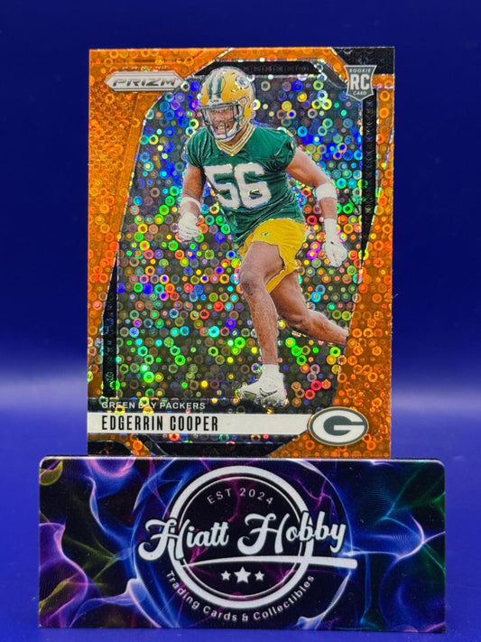 2024 Panini Prizm Football - Edgerrin Cooper #331 - Orange Disco Prizm