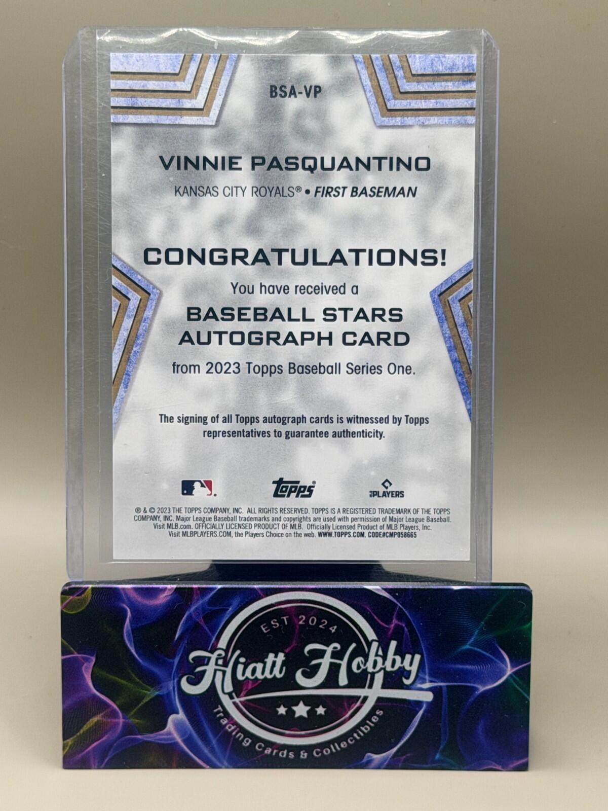 2023 Topps Series 1 - #BSA-VP - Vinnie Pasquantino Baseball Stars Auto (RC)
