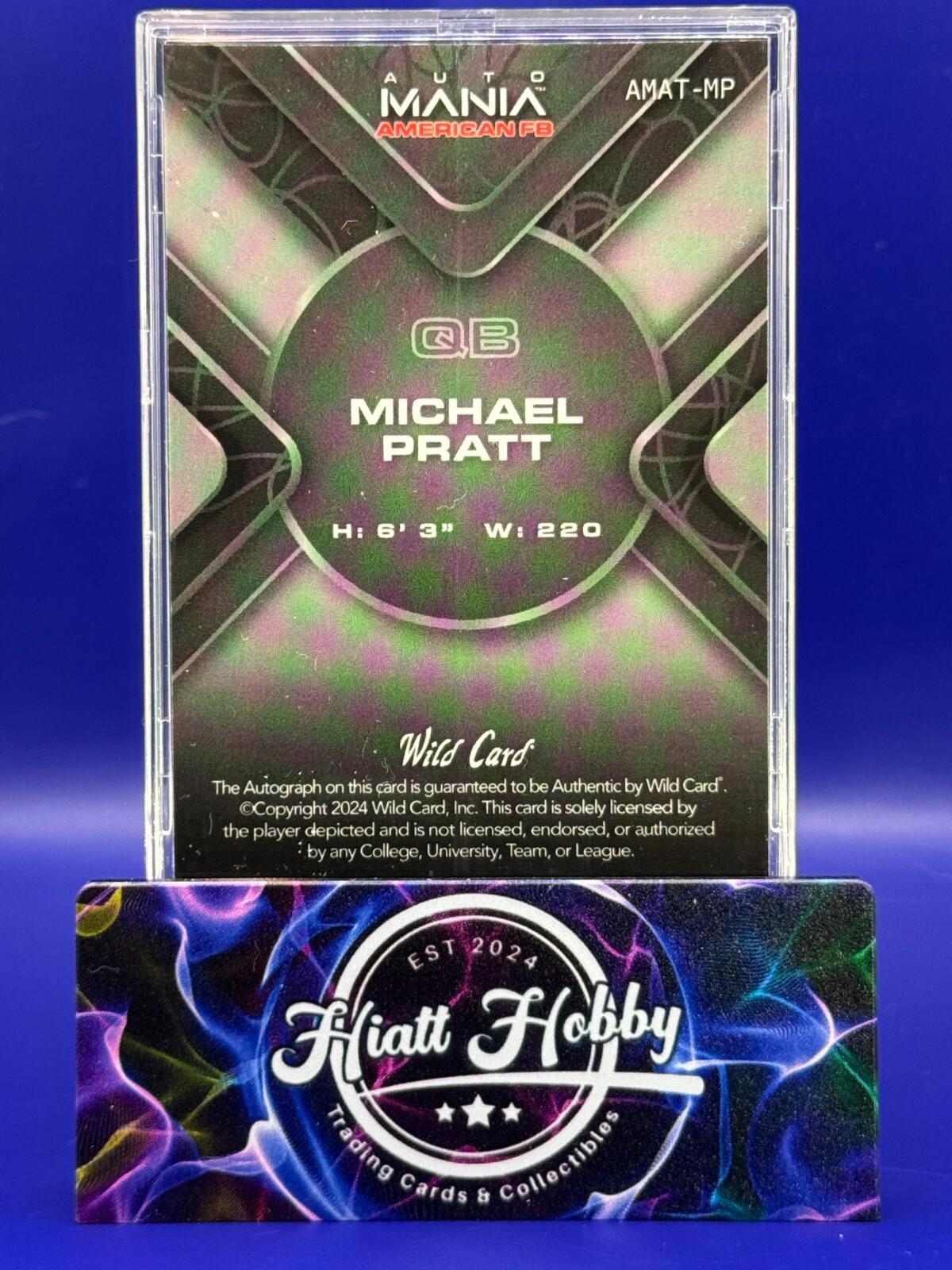 2024 Wild Card Auto Mania - Michael Pratt #AMAT-MP - Vintage Flag Auto /10