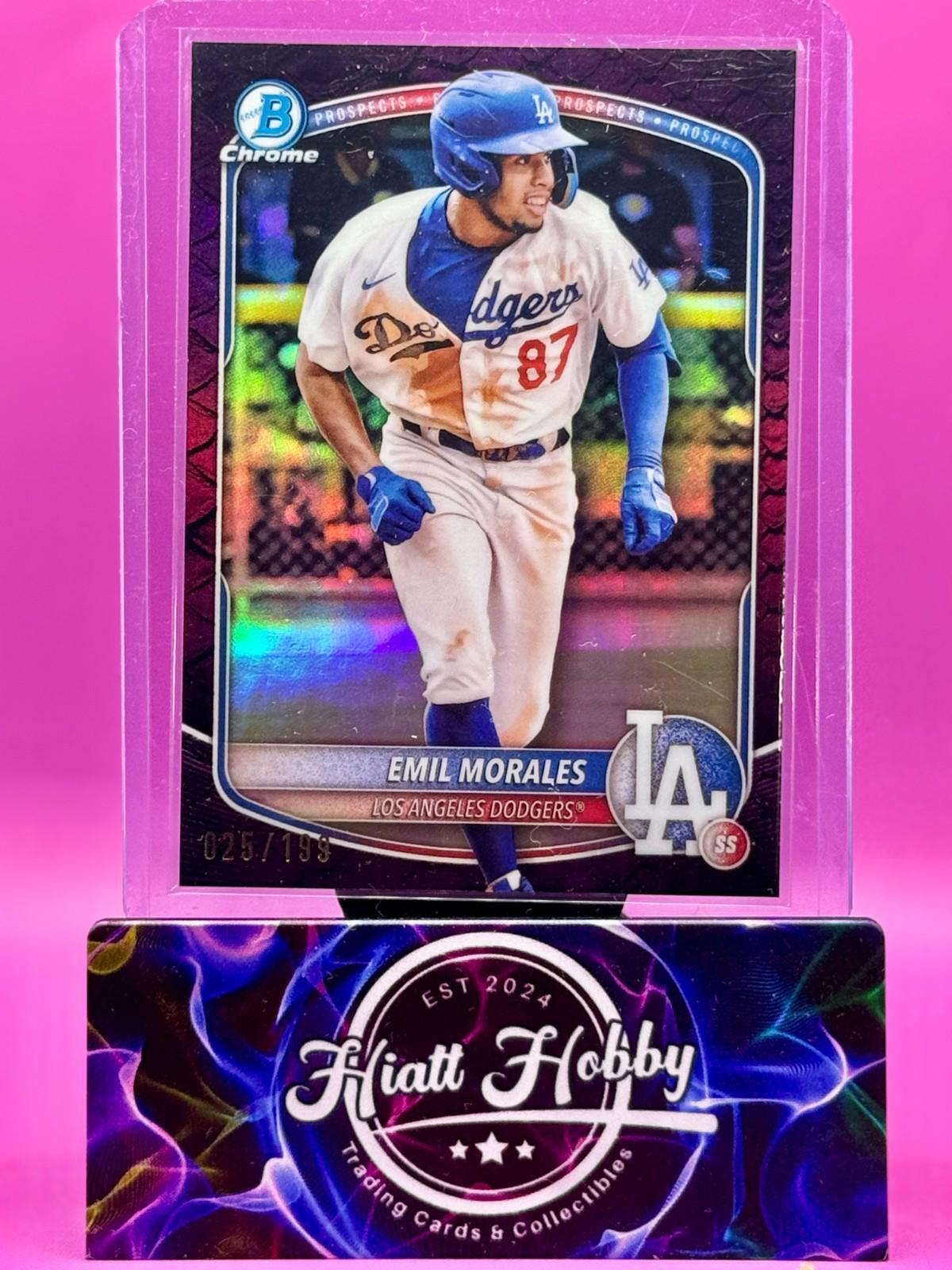 2025 Bowman Chrome - Emil Morales #BCP-127 - Purple Reptillian Refractor /199
