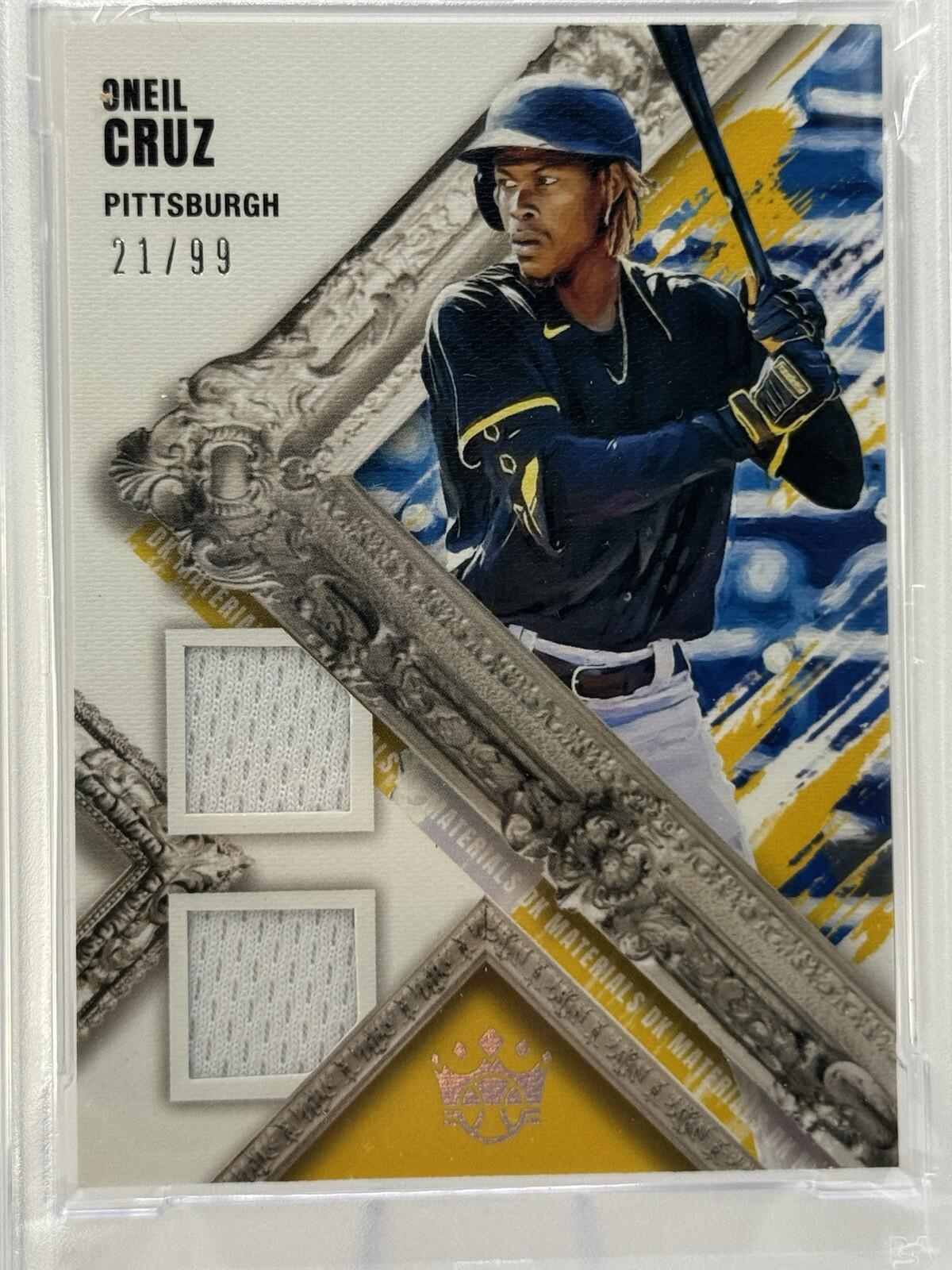 2022 Panini Diamond Kings DK Materials Holo Silver /99 Oneil Cruz Rookie RC PSA 9