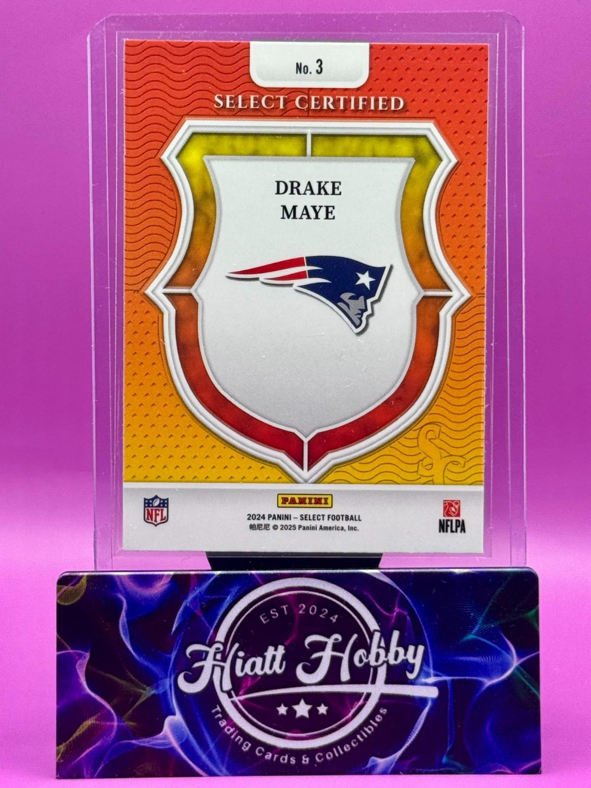 2024 Panini Select - Select Certified Rookies - Drake Maye #3 (RC)