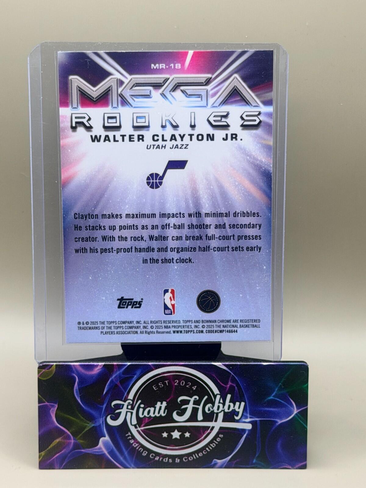 2025-26 Bowman Chrome Basketball - #MR-18 Walter Clayton Jr - Mega Rookies (RC)