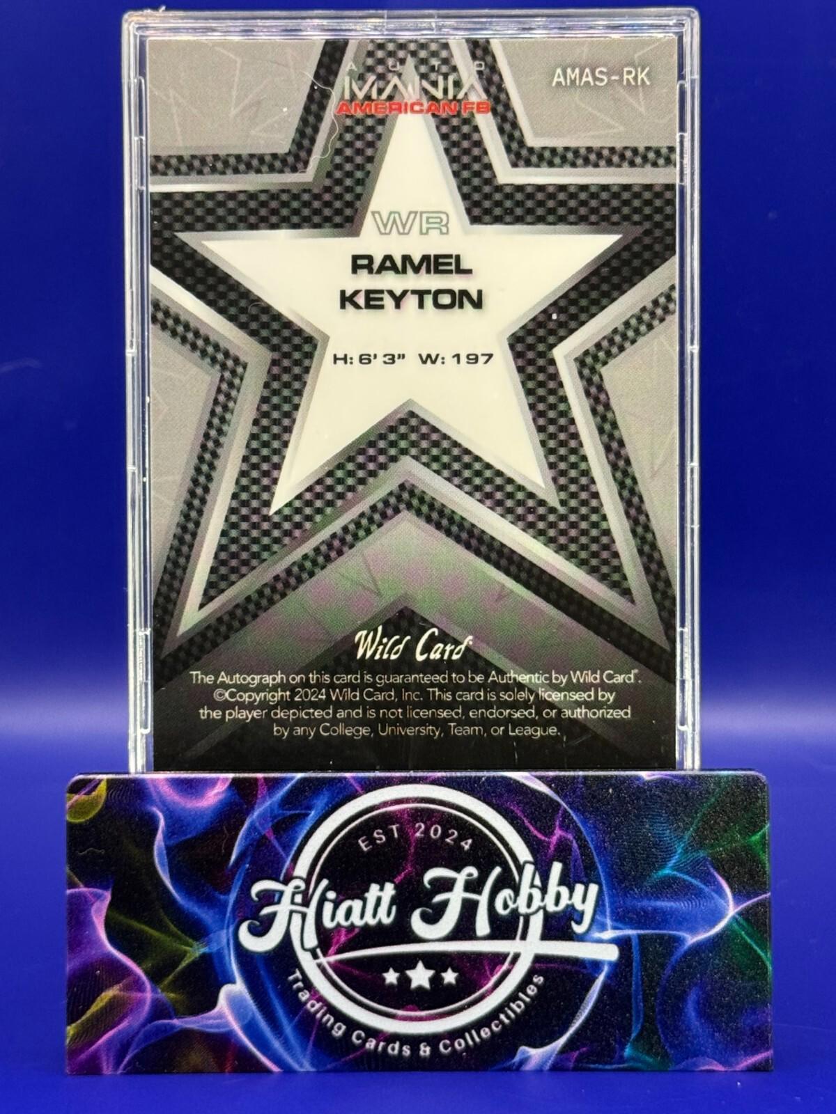2024 Wild Card Auto Mania - Ramel Keyton #AMAS-RK - American Flag - Mojo /25