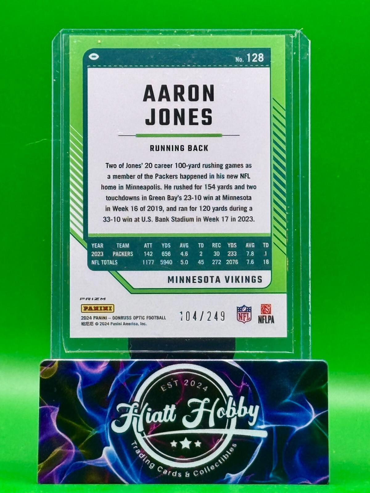 2024 Panini Prizm - Aaron Jones #128 - Orange Prizm /249