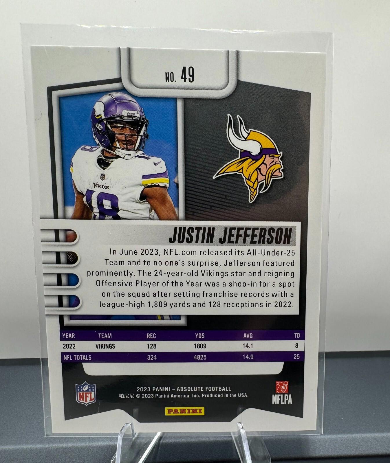 2023 Panini Absolute Football Justin Jefferson #49