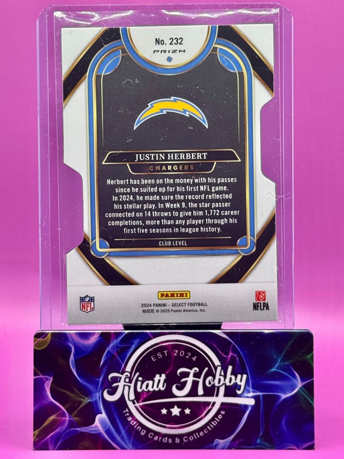 2022 Panini Select - Premier Level - Justin Herbert #155 Silver Prizm Die-Cut