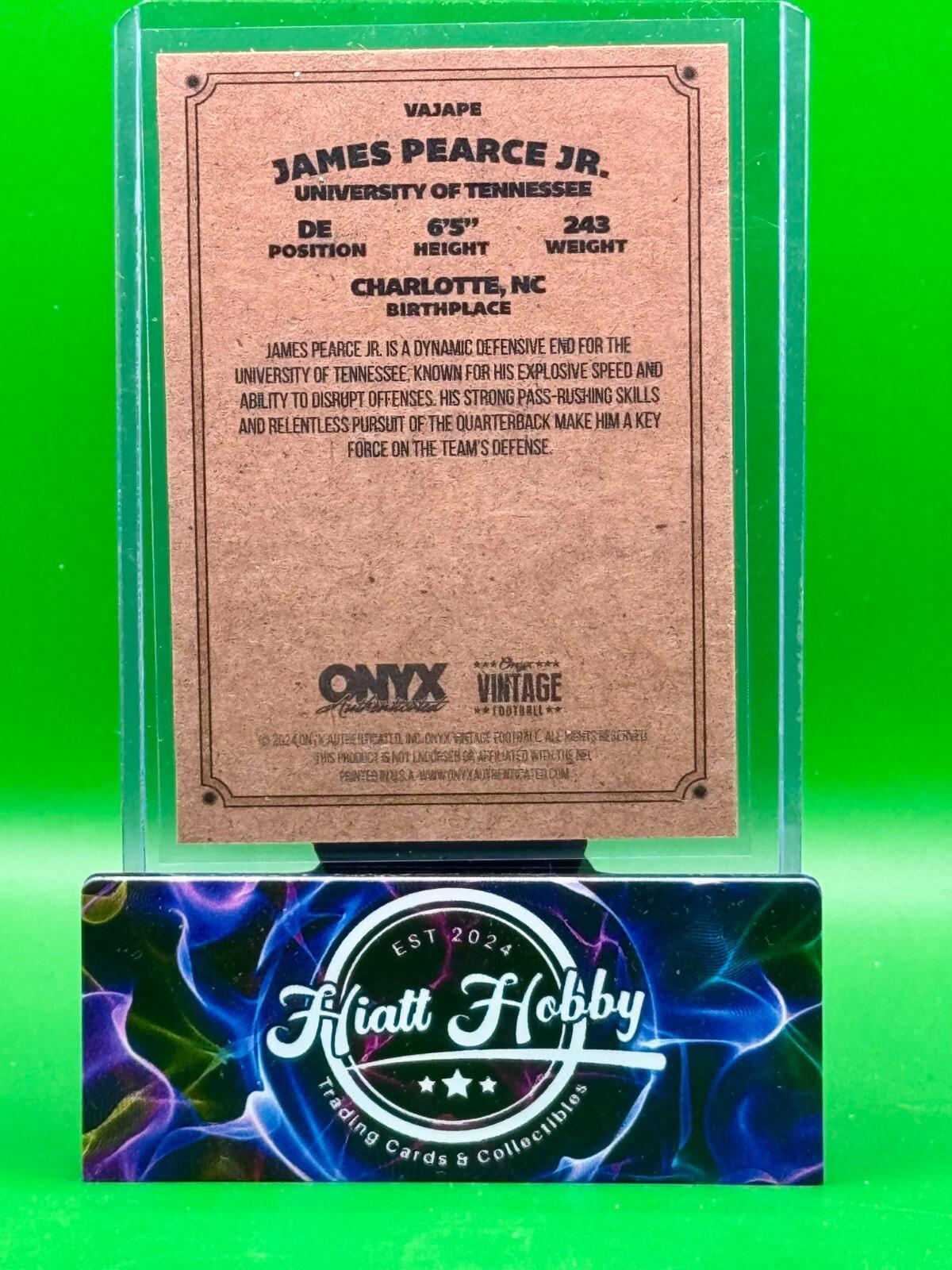 2024 Onyx Vintage Football - James Pearce Jr #VAJAPE - Auto