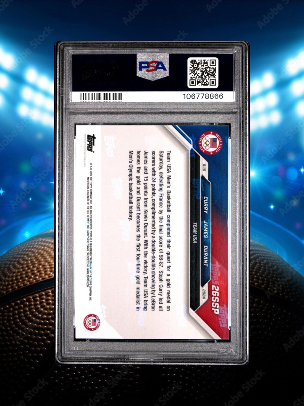 2024 Topps Now Curry / James / Durant Cracked Ice #26SSP PSA 10 GEM MINT