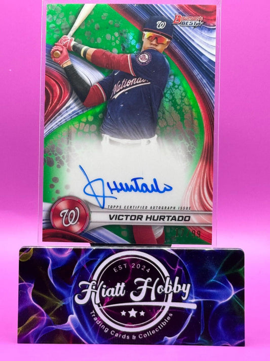 2024 Bowman's Best - Victor Hurtado #B24-VH - Green Auto /99 (RC, AU)