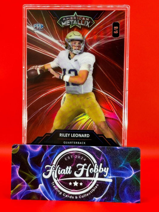 2023 Wild Card Metallix - Riley Leonard #WML-RL - Rainbow Foil /8