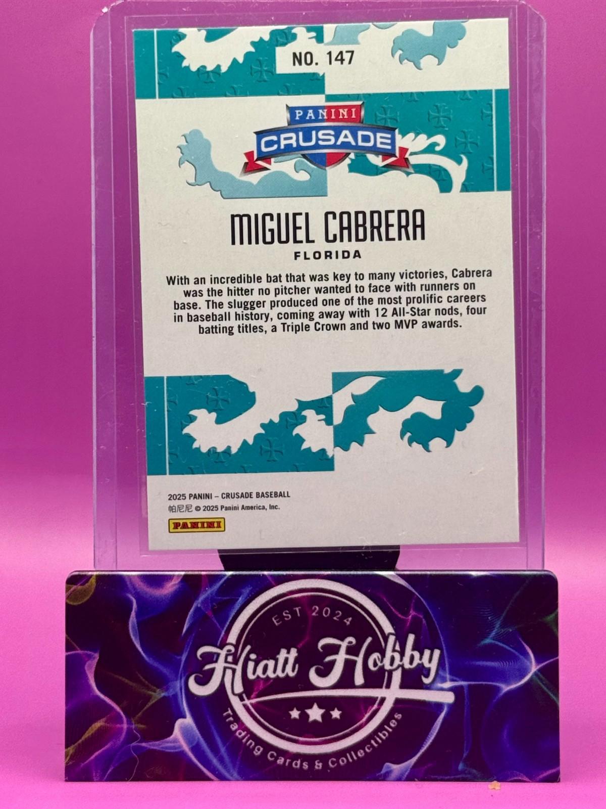 2025 Panini Crusade - Miguel Cabrera #147 - Silver