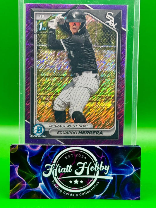 2024 Bowman Chrome - Eduardo Herrera #BCP228 - Purple Shimmer /250 (RC)