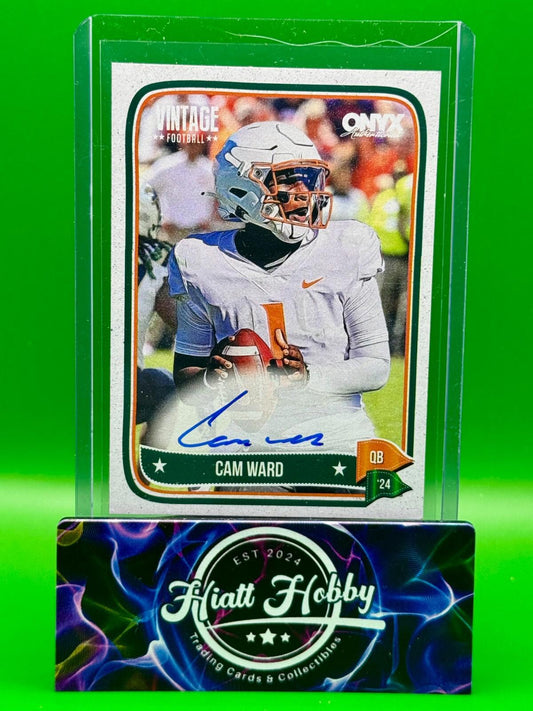 2024 Onyx Vintage Football - Cam Ward #VACAWA - On-Card Auto (AU,RC)