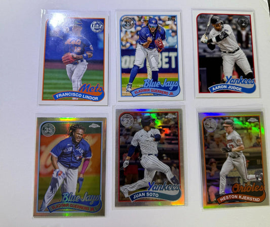 2024 Topps & Topps Chrome 35th Anniversary w/ Chrome Refractors- Lot of 6