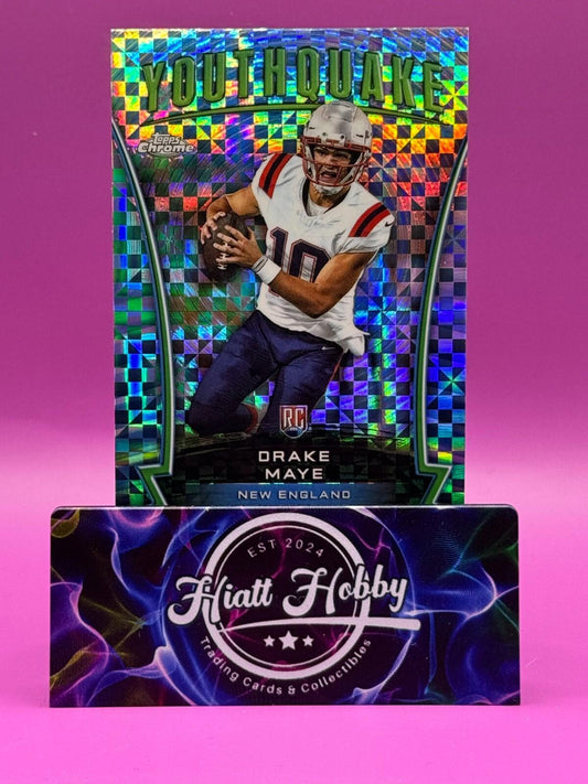 2024 Topps Chrome Football - Drake Maye #Y-2 - Youthquake - X-Fractor (RC)
