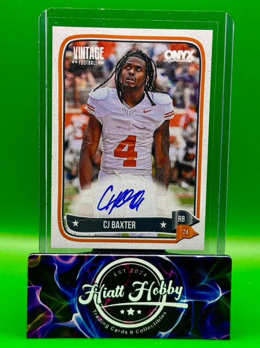 2024 Onyx Vintage Football - CJ Baxter #VACJBA - Auto (AU,RC)