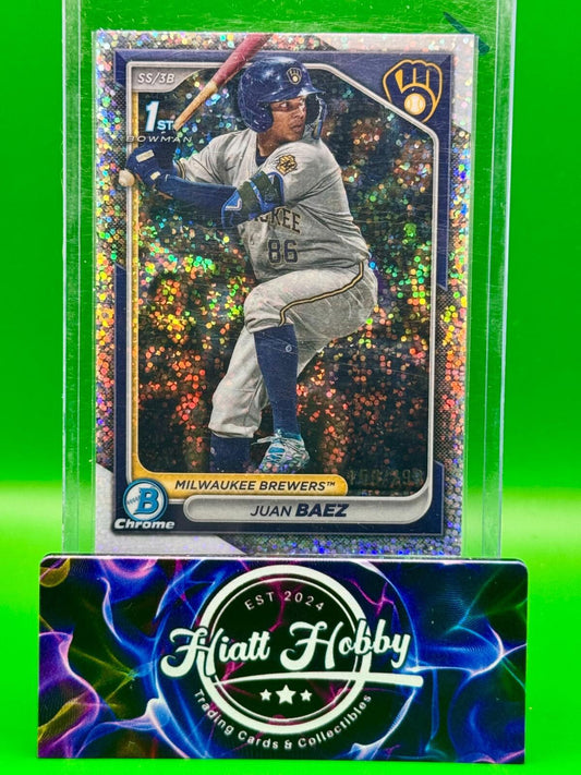 2024 Bowman Chrome - Juan Baez #BCP-160 - Speckle Refractor /299 (RC)