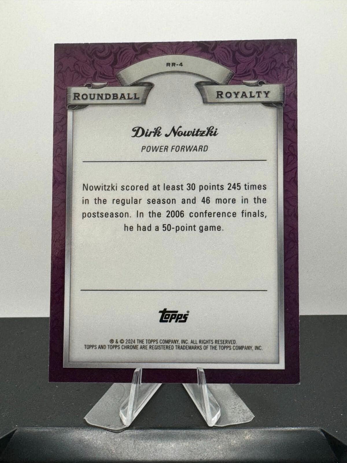 2023-24 Topps Chrome - Dirk Nowitzki #RR - 4 - Roundball Royalty