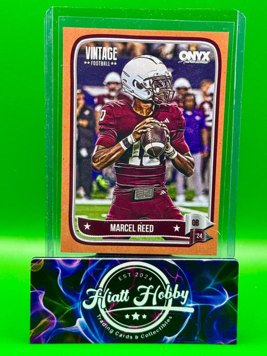 2024 Onyx Vintage Football - Marcel Reed  #OVMARE - Orange /75 (RC)