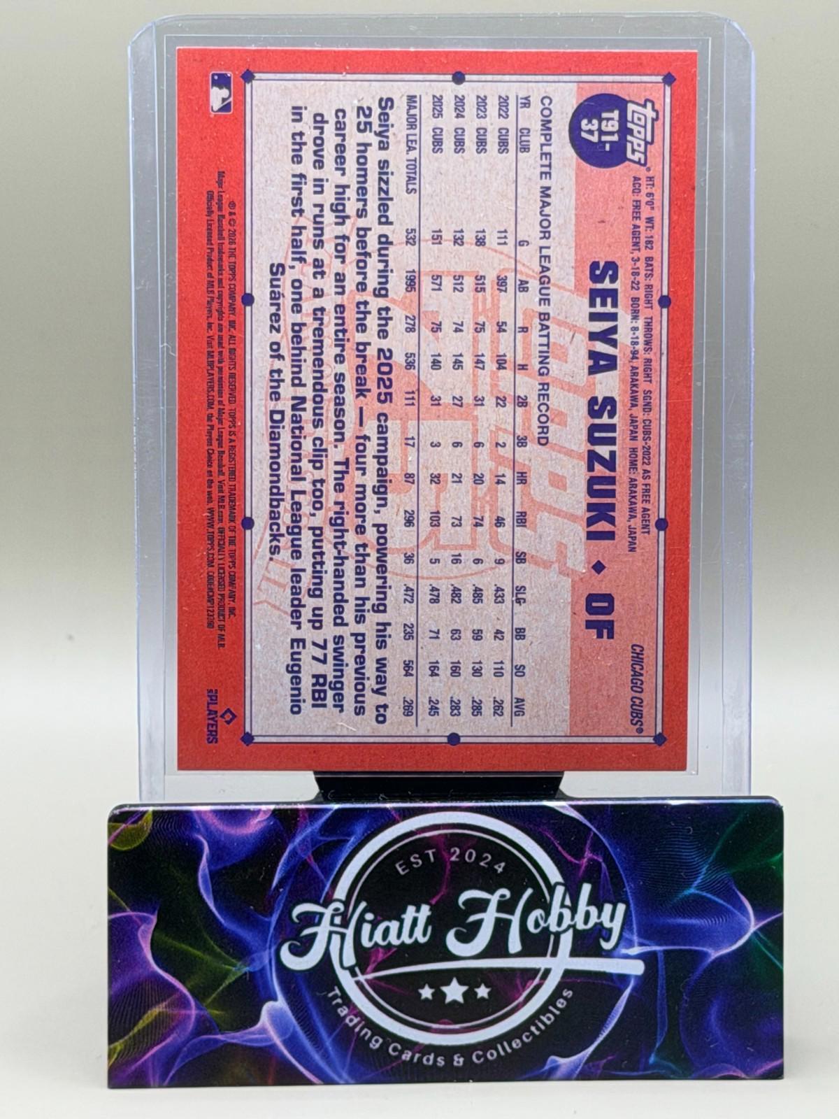 2026 Topps Series 1 #T91-37 Seiya Suzuki - 35th Anniversary