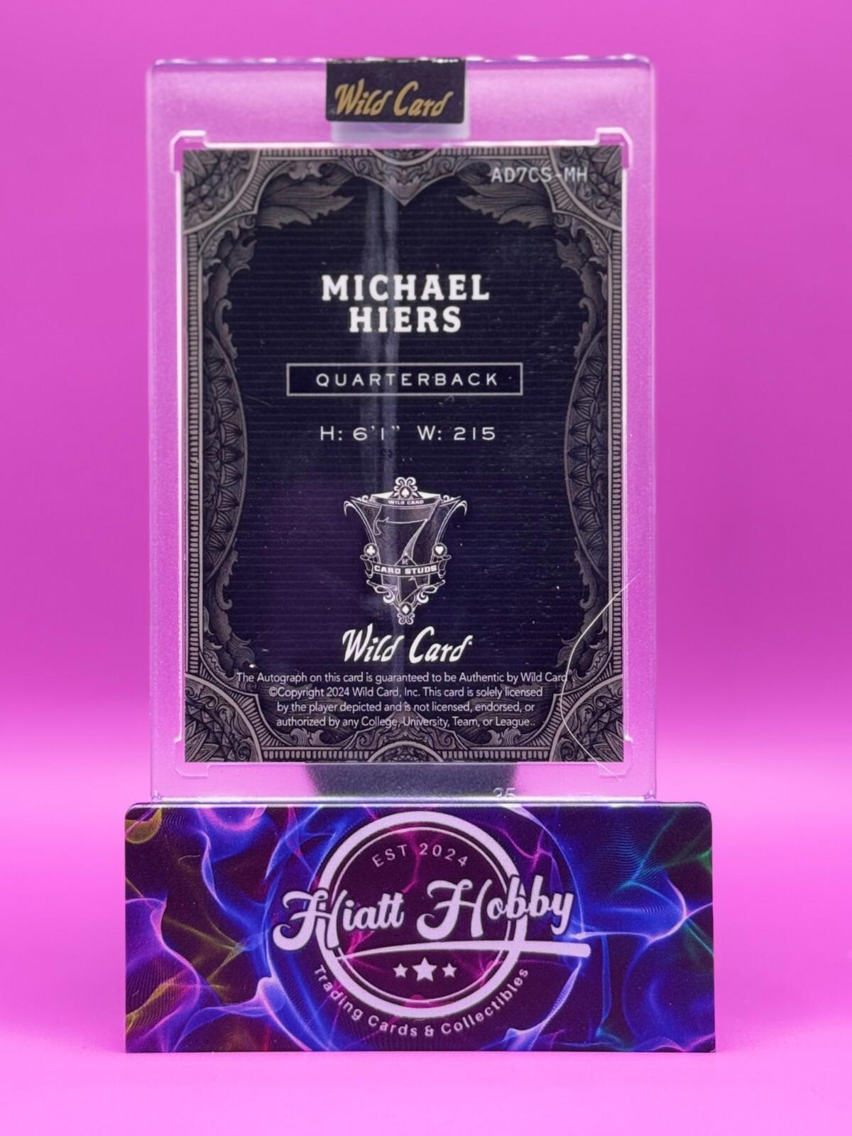 2024 Wild Card 7-Card Stud - Michael Heirs #AD7CS-MH - White Rainbow Auto 2/2