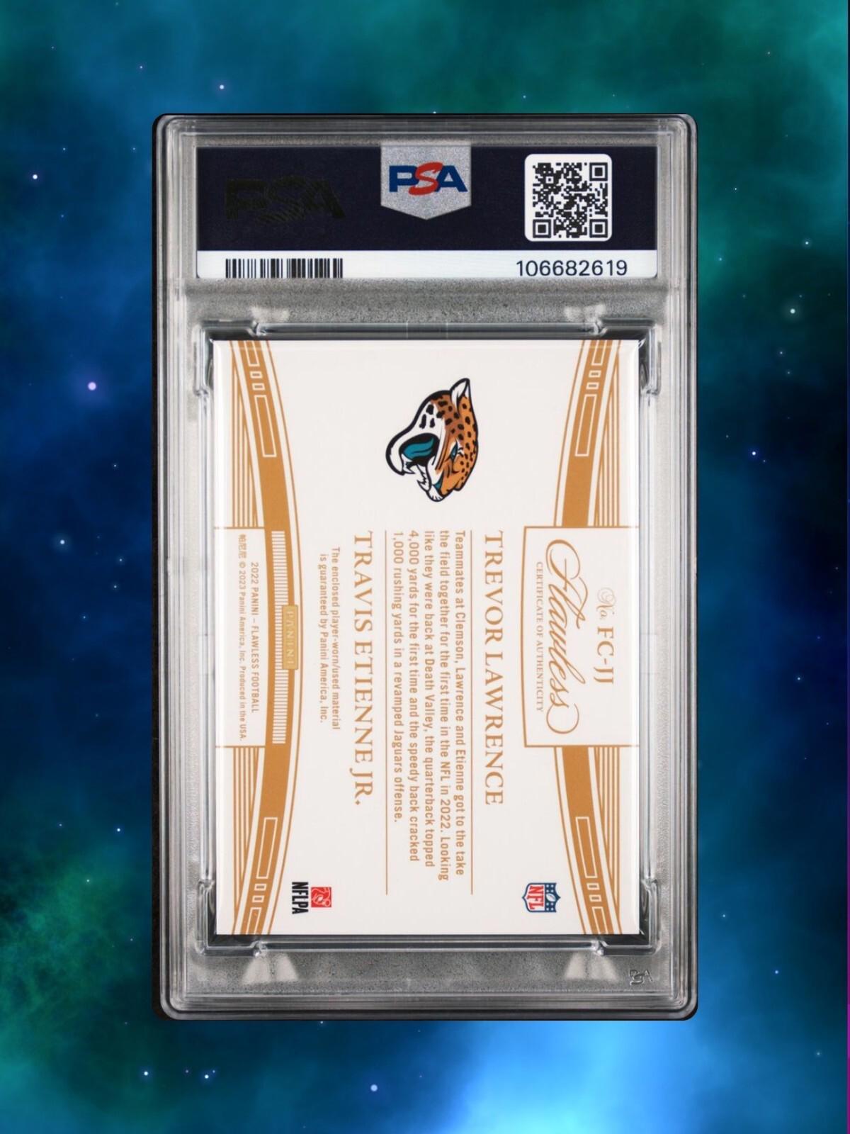 2022 Panini Flawless - Lawrence/Etienne - Flawless Connections Blue /5 - PSA 9