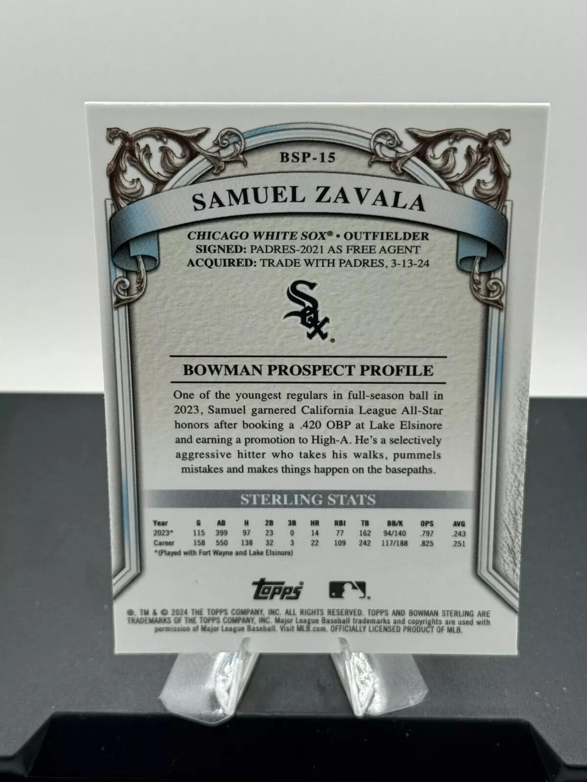 2024 Bowman Sterling - Samuel Zavala #BSP-15