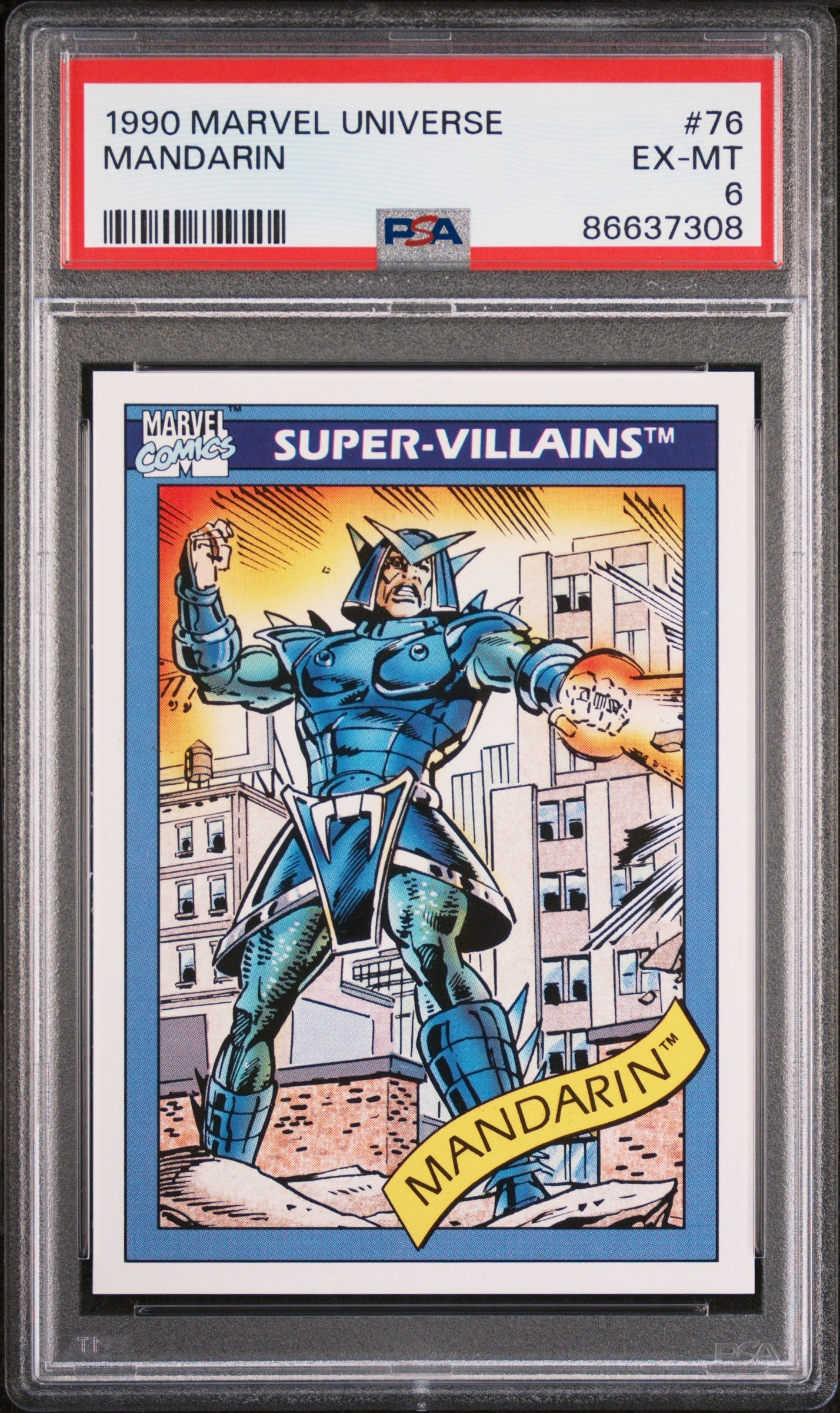 1990 MARVEL UNIVERSE MANDARIN #76 - PSA 6