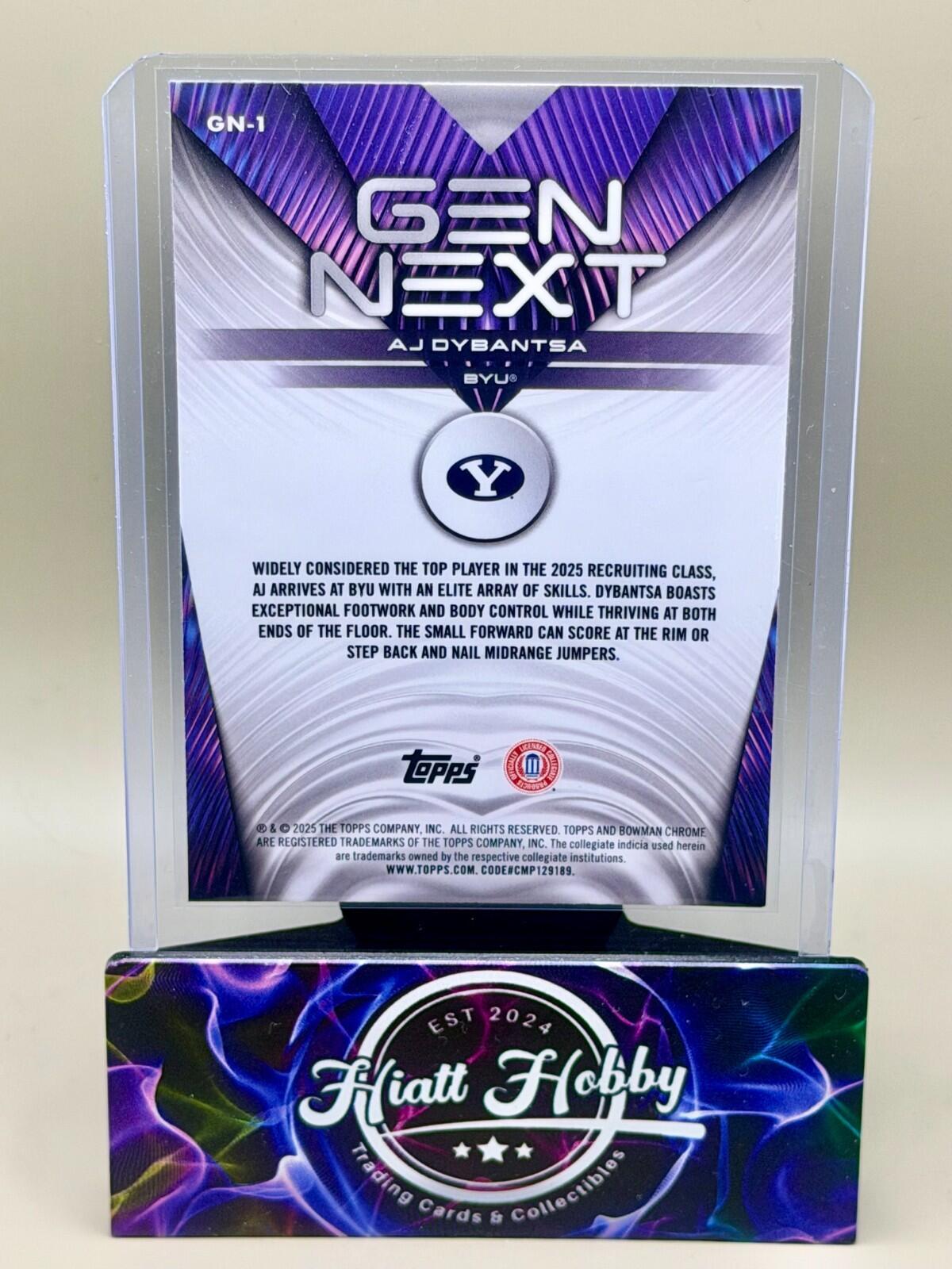 2025-26 Bowman Chrome Basketball - #GN-1 AJ Dybantsa - Gen Next