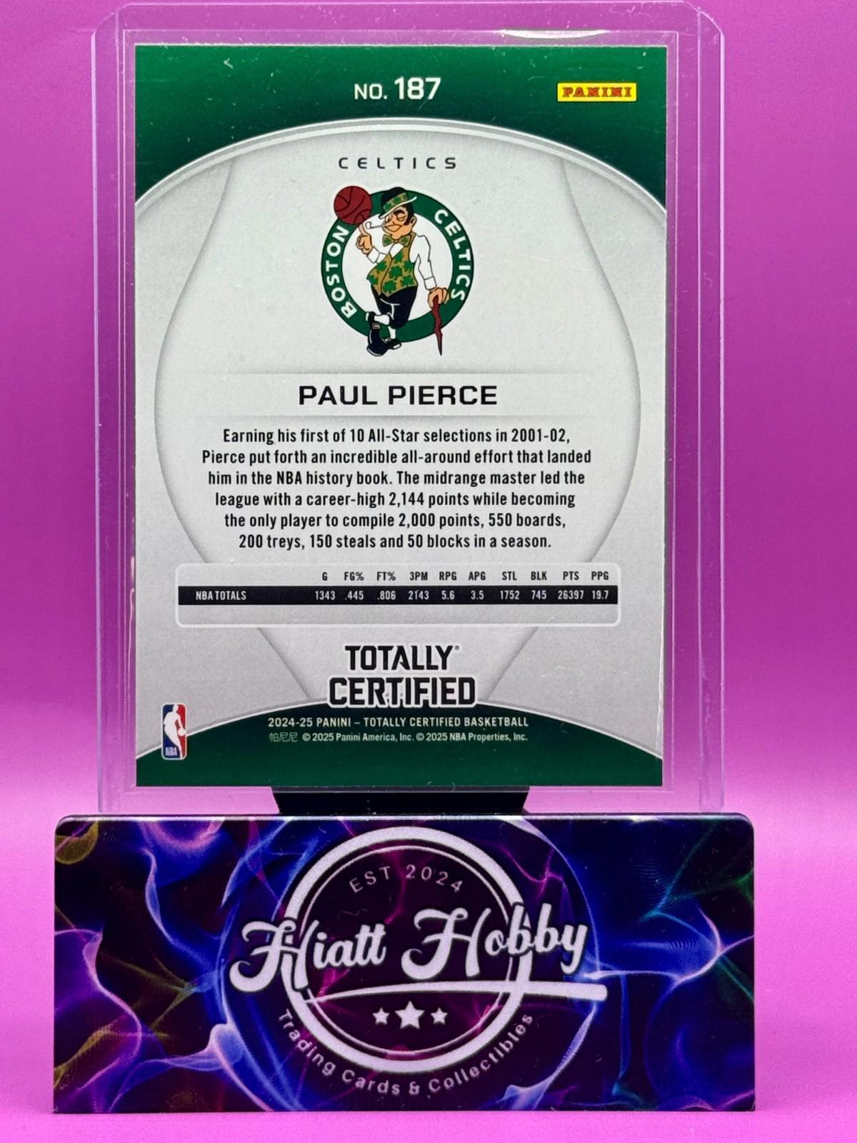 2024-25 Panini Totally Certified - Paul Pierce #187 Maroon Mirror