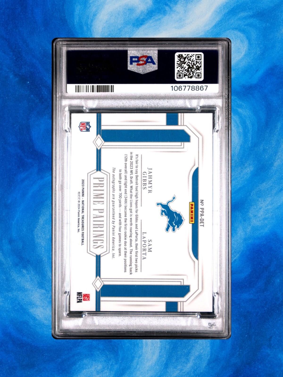 2023 National Treasures Prime Pairings Gibbs / LaPorta Auto/25 - PSA 9 (POP 2)