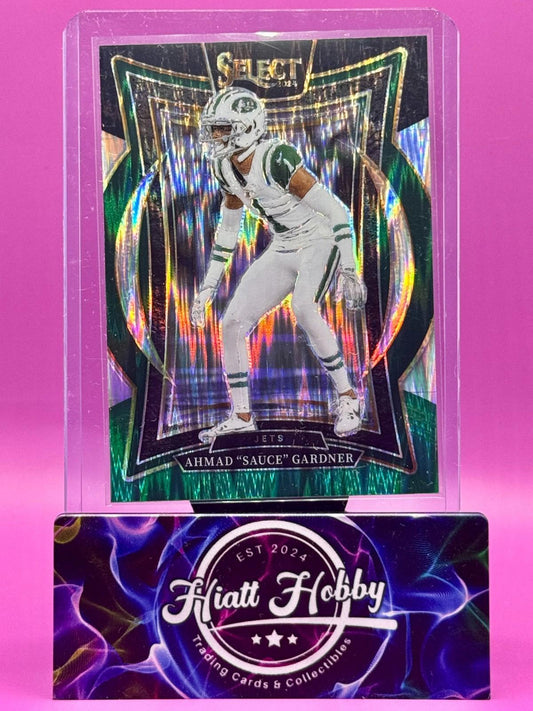 2024 Panini Select - Concourse - Ahmad Gardner #93 Black & Green Shock Prizm