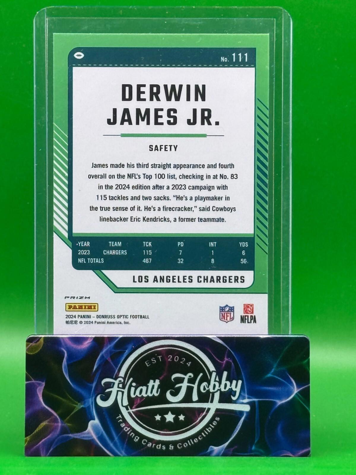 2024 Panini Donruss Optic - Derwin James Jr #111 - Silver Holo Prizm